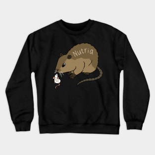 cute nutria and a rat. Crewneck Sweatshirt